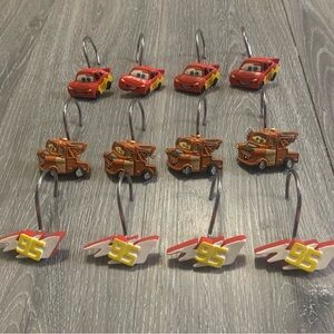 Disney Cars Red and Brown Shower Curtain Hooks